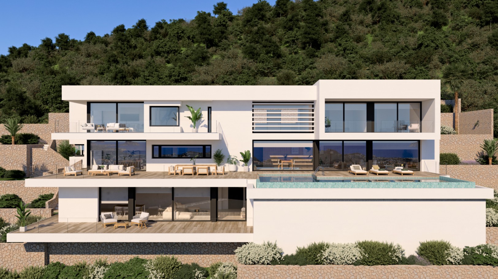 Villa Marblau in Cumbre del Sol, Benitachell: 5 bedrooms, swimming pool. — photo 4