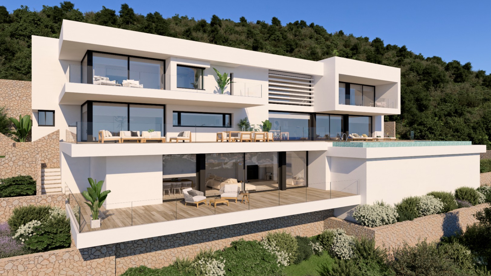 Villa Marblau in Cumbre del Sol, Benitachell: 5 bedrooms, swimming pool. — photo 8