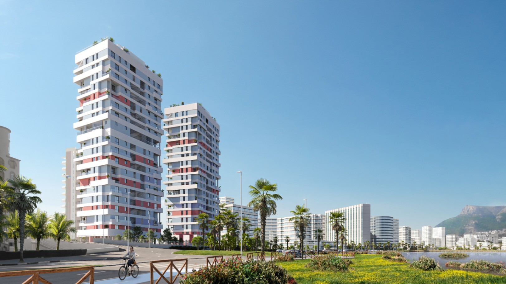 New luxury apartment in Calpe with 3 bedrooms and swimming pool