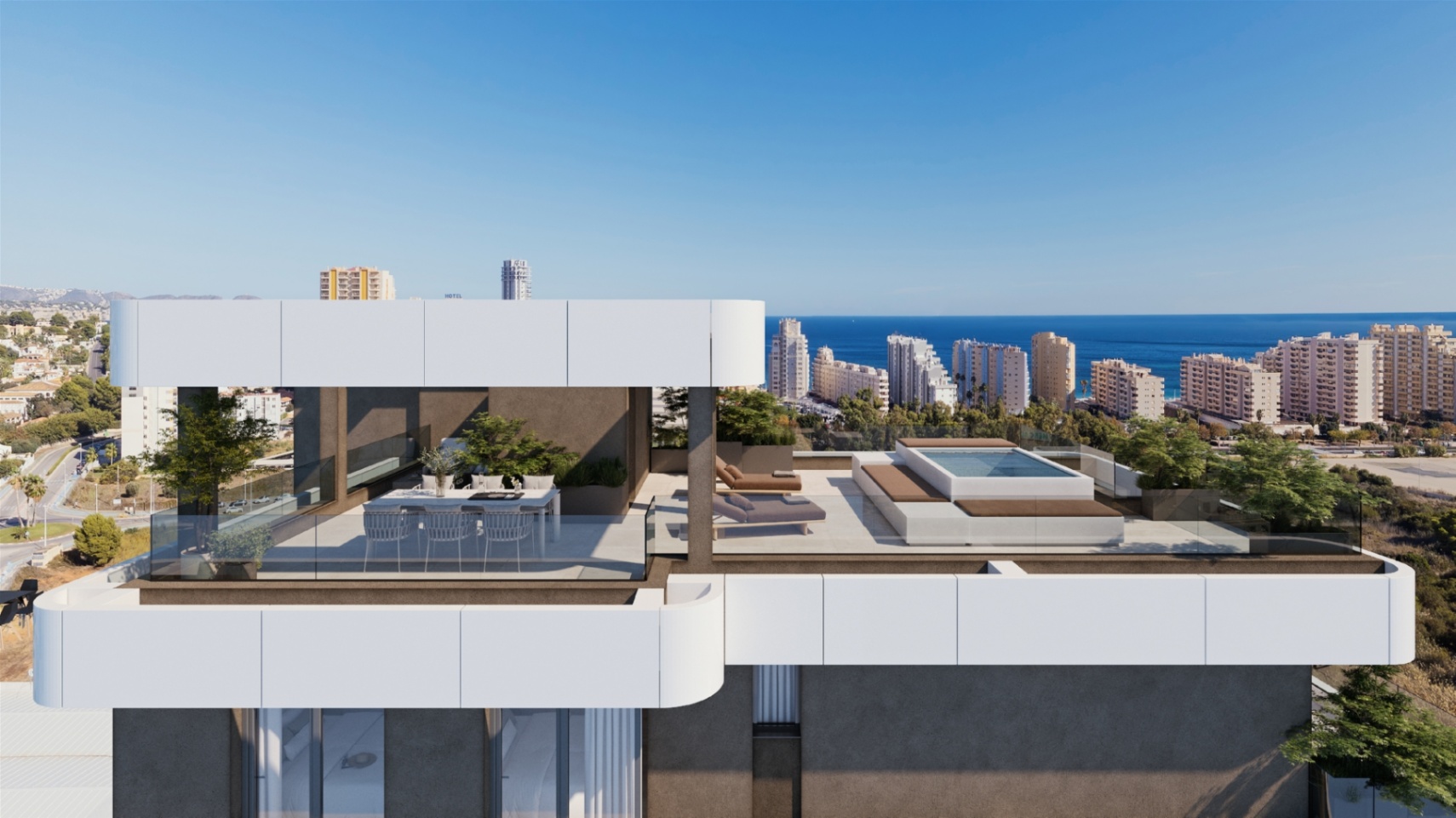 Penthouse for sale with 3 bedrooms and private pool in Calpe